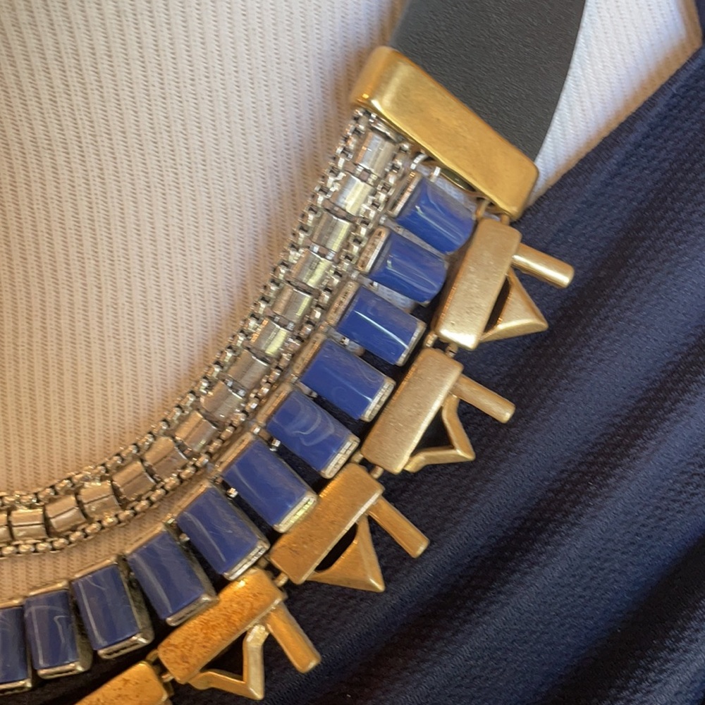 Stella & Dot Natalie Blue Black gold necklace - Picture 6 of 7
